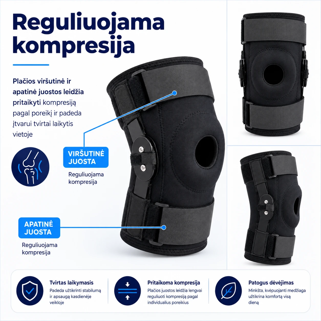 Stabilizuojantis kelio įtvaras atvira girnele - Ortofix
